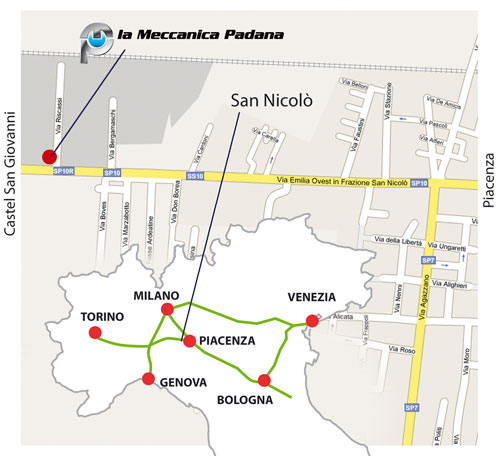mappa ubicazione meccanica padana